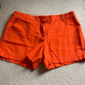 Bright orange j crew shorts